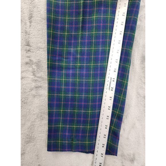 Vintage Koret City Blues Quilted Denim Snap Vest Plaid Crop Pant Set Size 8 Blue - Picture 16 of 16